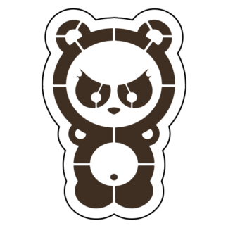 Dangerous Panda Sticker (Brown)